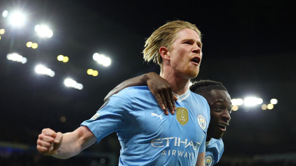 De Bruyne celebra el gol del empate para el City.