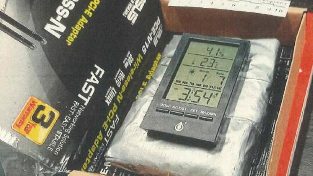 El falso paquete bomba enviado al juzgado.