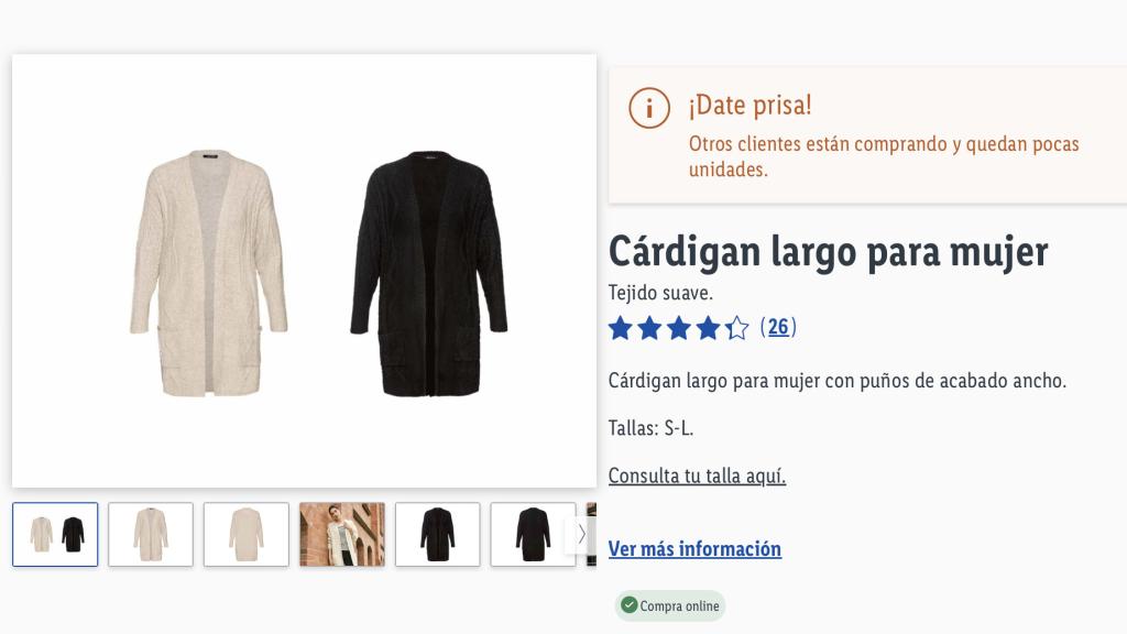 Cárdigan largo mujer.