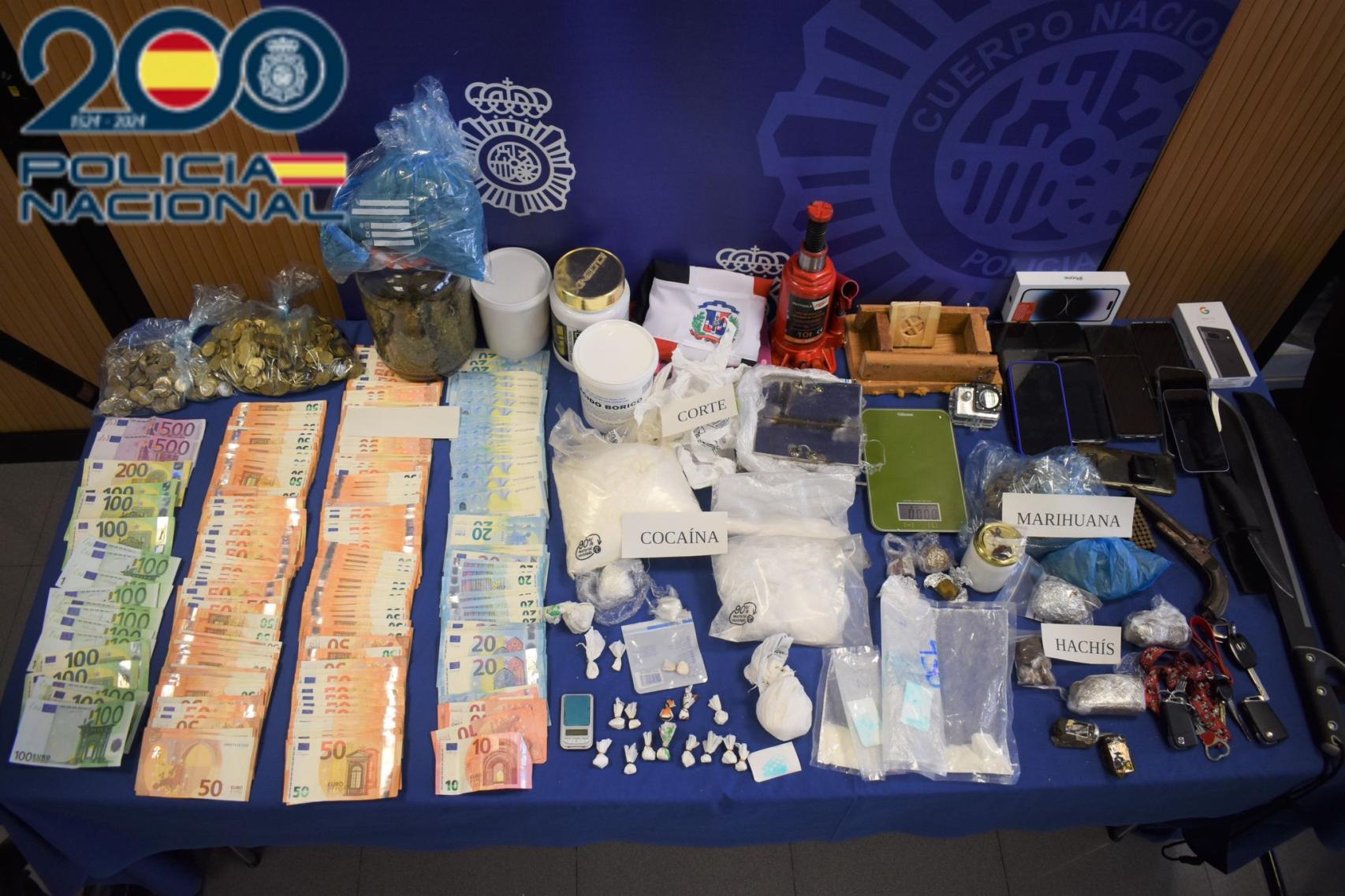 Efectos intervenidos por la Policía Nacional en los registros