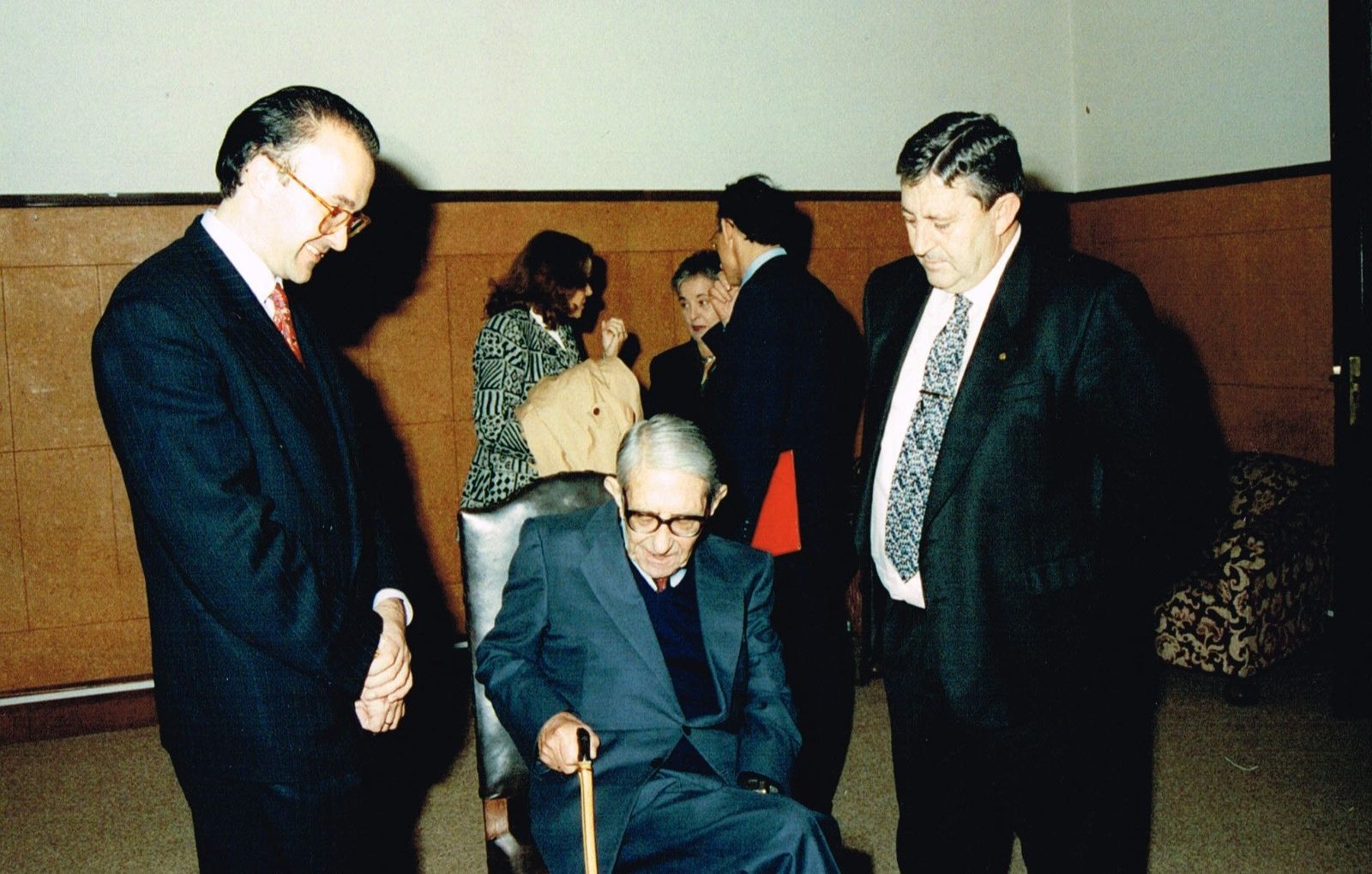 Ramiro Ruiz Medrano, Gonzalo Torrente Ballester y Dionisio Miguel Recio en el Congreso Congreso Internacional de la Lengua Española
