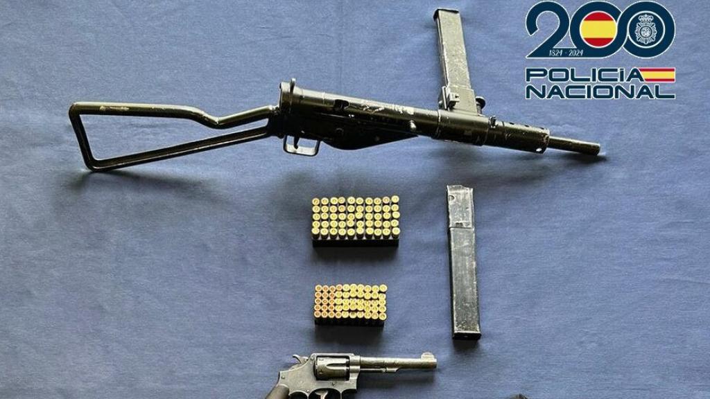 Subfusil Sten localizado en Torremolinos.