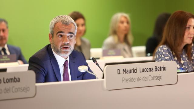 Maurici Lucena en la junta de accionistas de este jueves de Aena.