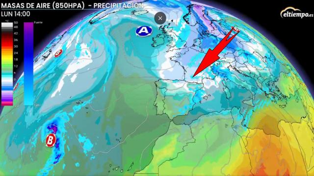 La entrada de aire polar a partir de la semana que viene. ElTiempo.es.