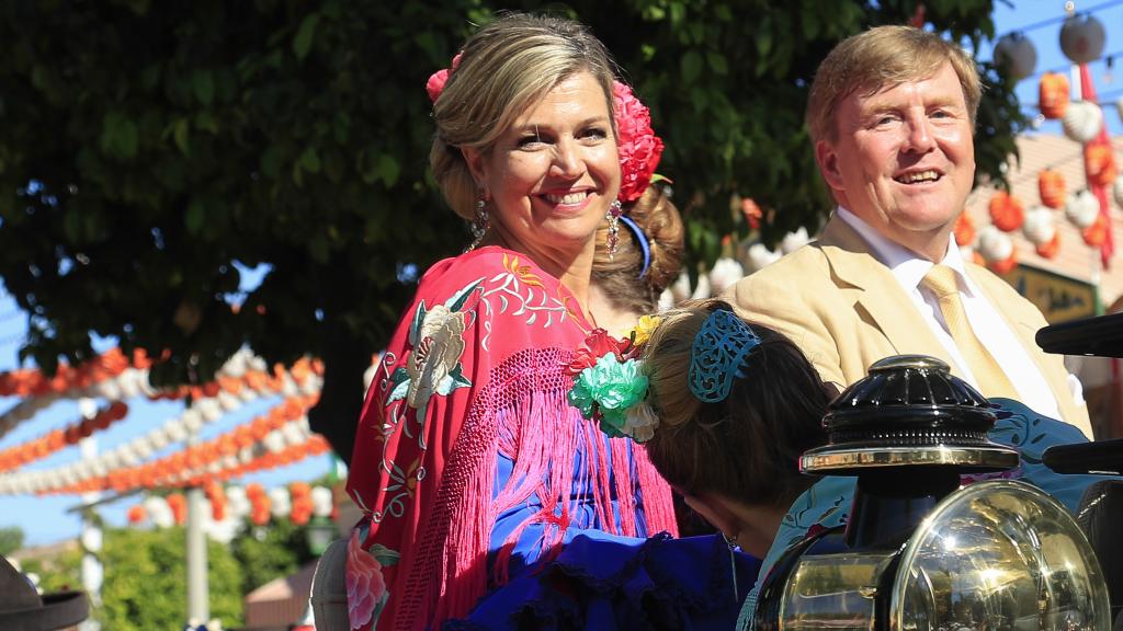 Máxima y Guillermo de Holanda en la Feria de Sevilla 2019.