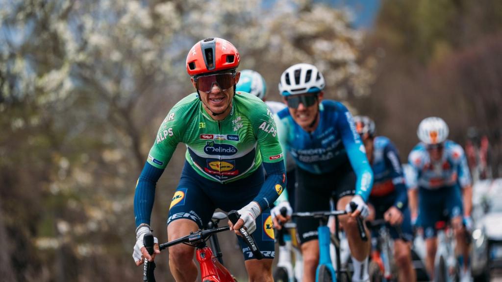 Juanpe López, durante una etapa del Tour de los Alpes.