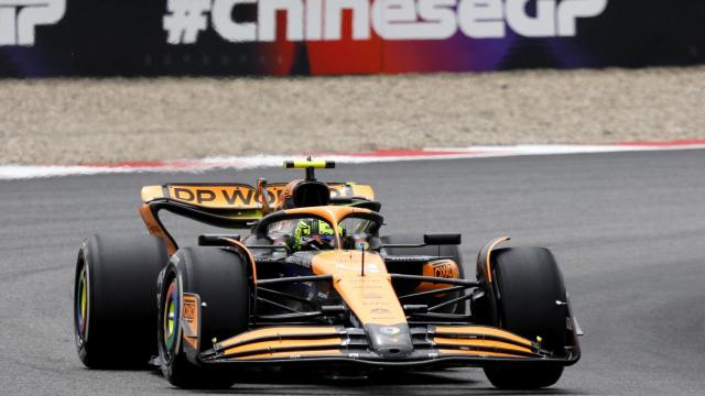 Lando Norris, durante un instante de la clasificación al Sprint.