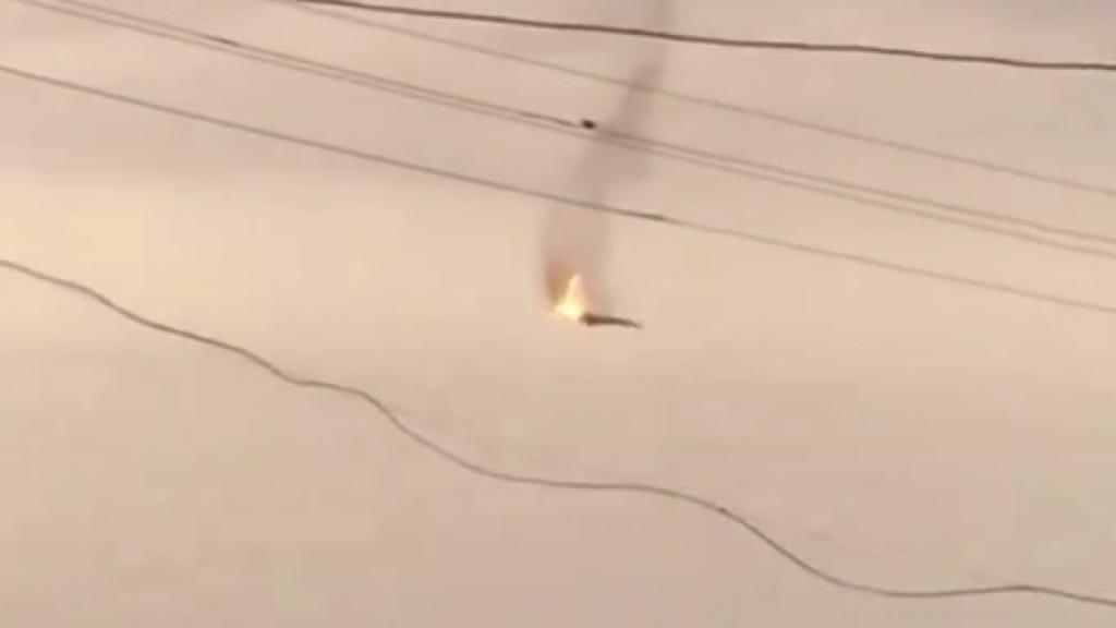 El Tu-22M3 del ejército ruso estrellándose este viernes.