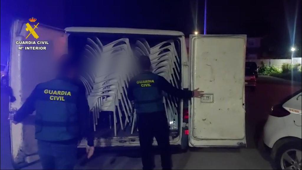 Detención de tres ladrones en Guadalajara. Foto: Guardia Civil.