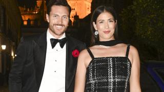 Garbiñe Muguruza y Arthur Borges en una fiesta en Sevilla.
