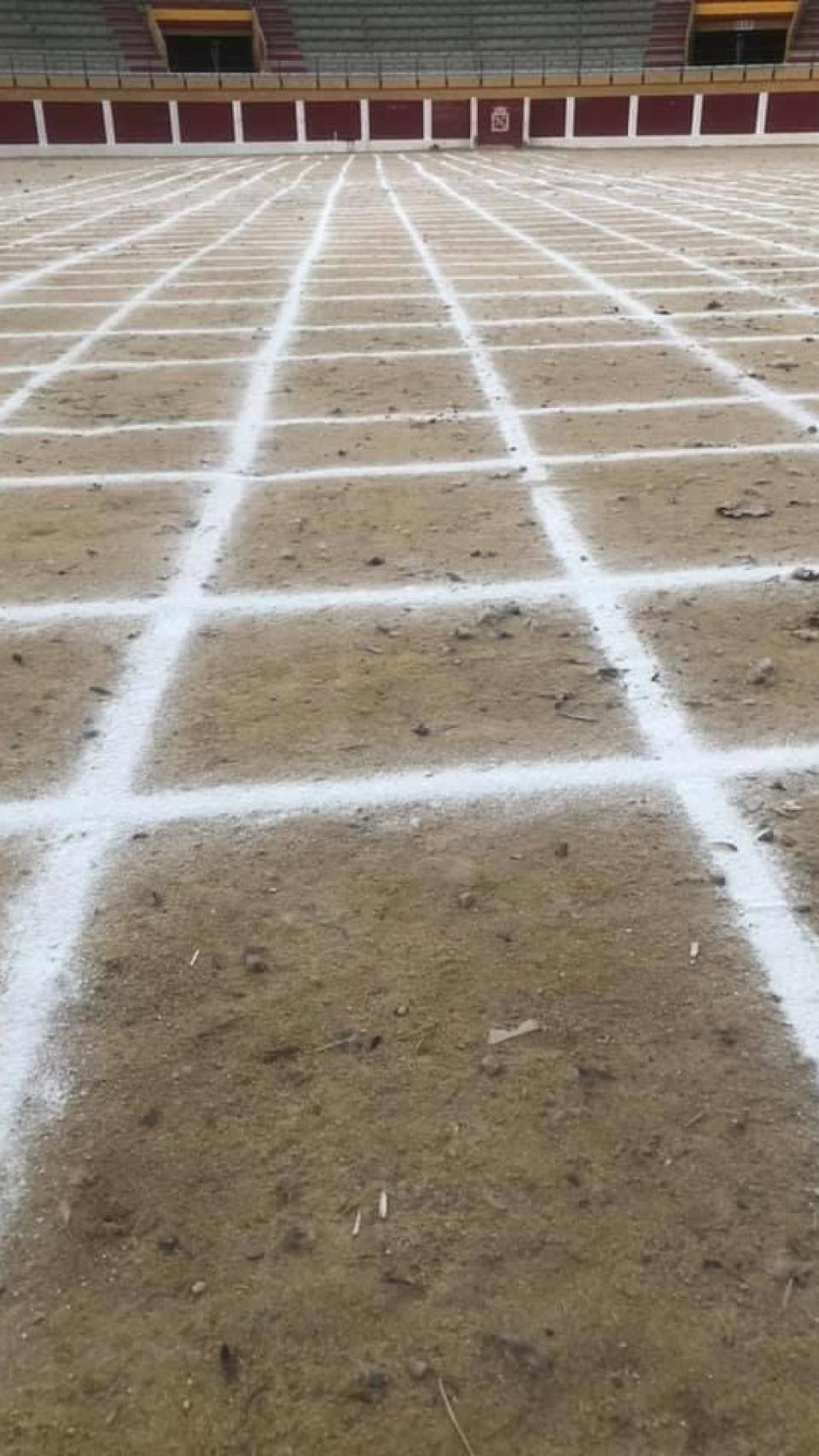 Imagen de los cuadrantes en la Plaza de Toros de Íscar
