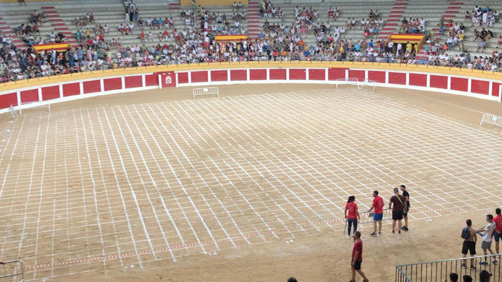 La Plaza de Toros de Íscar preparada para La Cagada del Manso