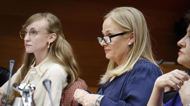 Las diputadas del PSPV-PSOE, Cristina Martínez y Rosa Peris, imagen de archivo. José Cuellar