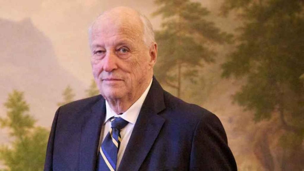 Harald de Noruega en una instantánea tomada durante una visita de Zelensky, a su palacio, en Osmo, en diciembre de 2023.