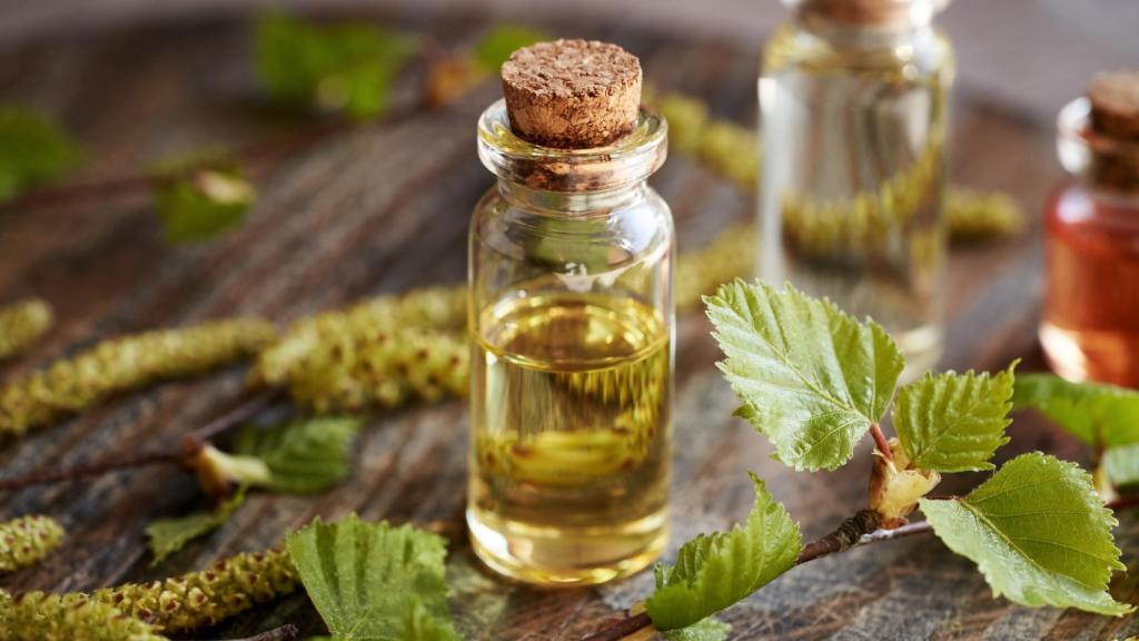 Frasco con aceite natural.