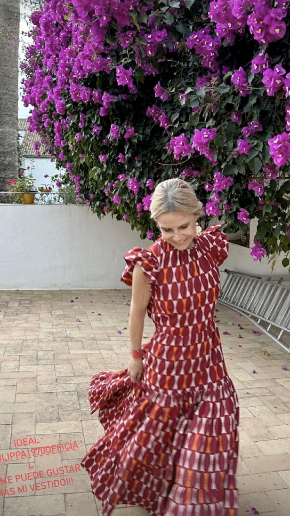 Estilismo de Eugenia Martínez de Irujo compartido en sus redes sociales.