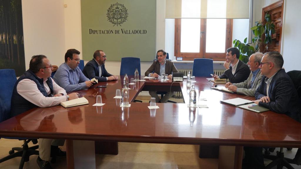 Reunión del presidente de la Diputación de Valladolid con los grupos de Acción Local