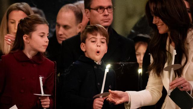 El príncipe Louis de Gales en su última aparición pública, el 25 de diciembre de 2023.