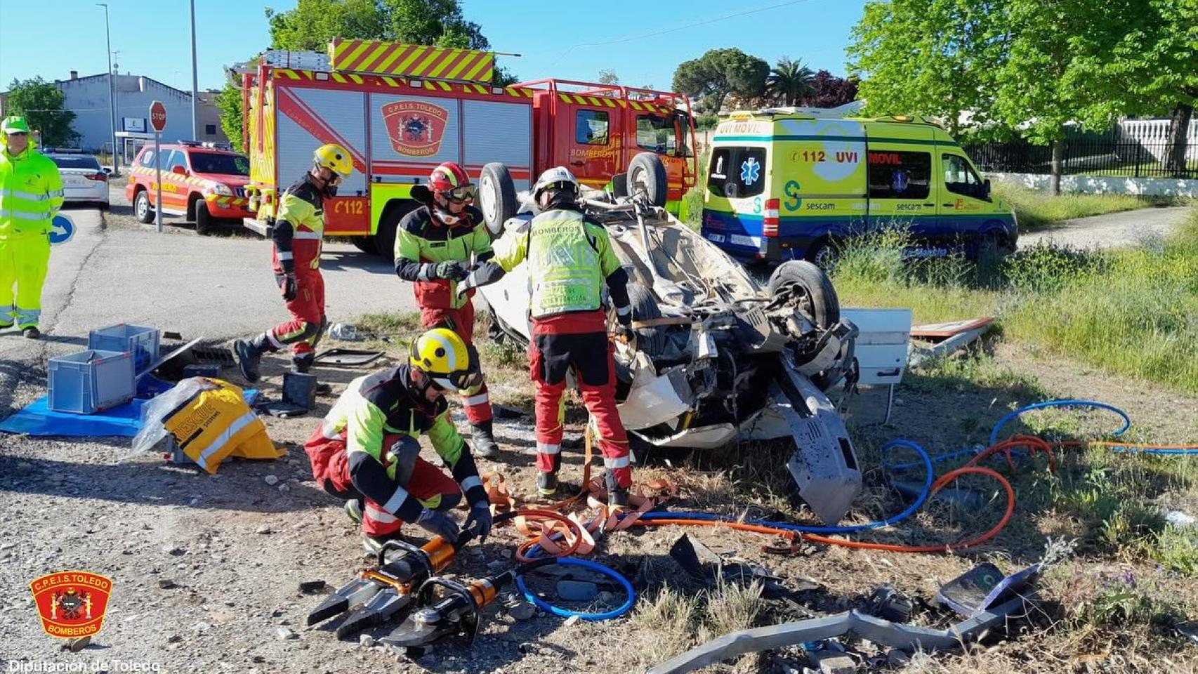 Accidente en Arcicóllar. Foto: CPEIS Toledo.