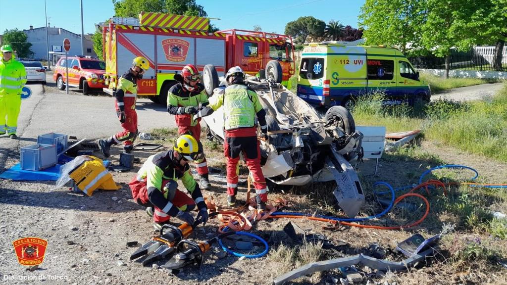 Accidente en Arcicóllar. Foto: CPEIS Toledo.
