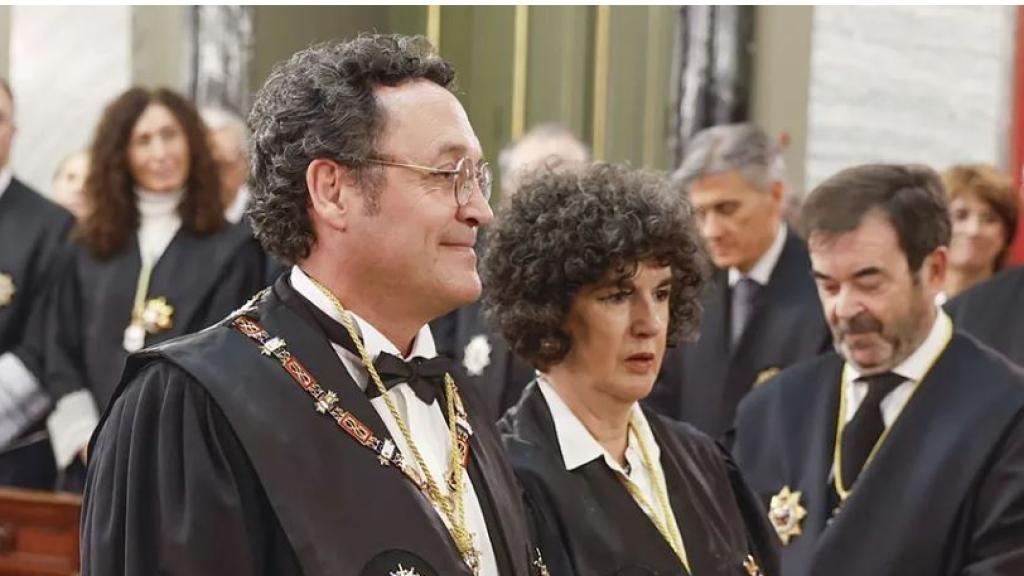María Ángeles Sánchez Conde, el pasado 24 de enero, cuando amadrinó a Álvaro García Ortiz en la toma de posesión de este como fiscal general.