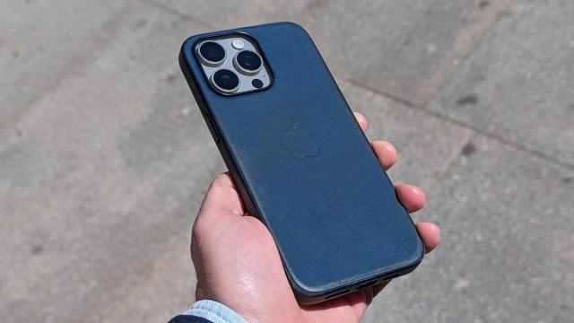 Funda de trenzado fino para iPhone 15 Pro Max  en uso desde septiembre de 2023