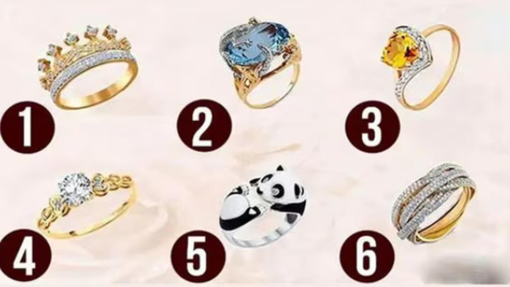Elige uno de los 6 anillos que se muestran a continuación y lee la descripción correspondiente.
