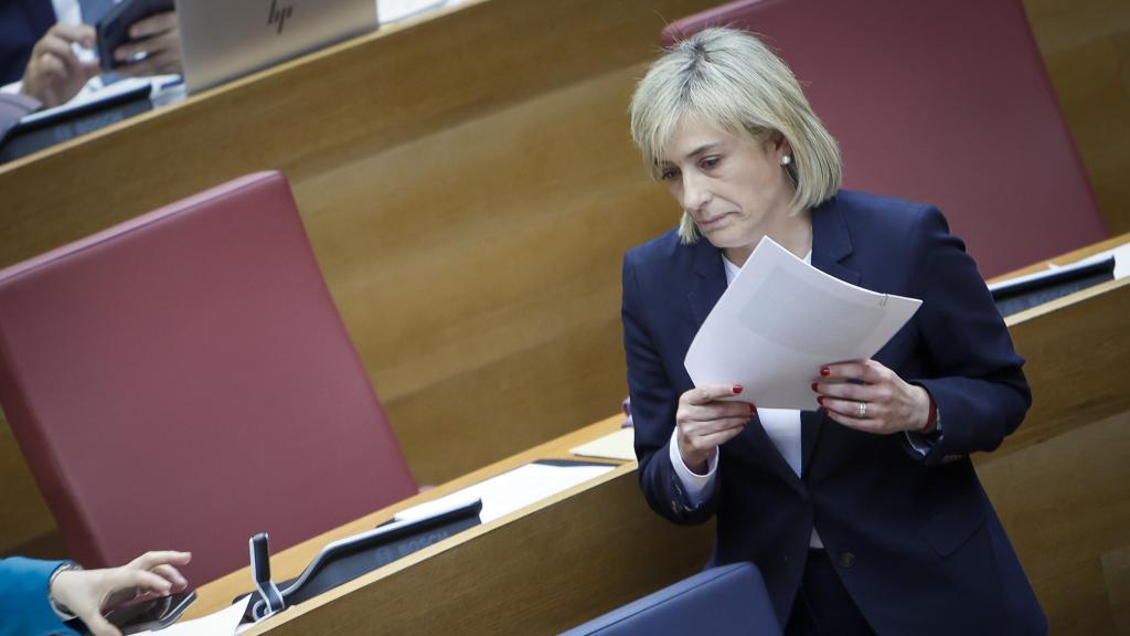 La consellera de Justicia, Elisa Núñez, en las Cortes Valencianas el pasado jueves
