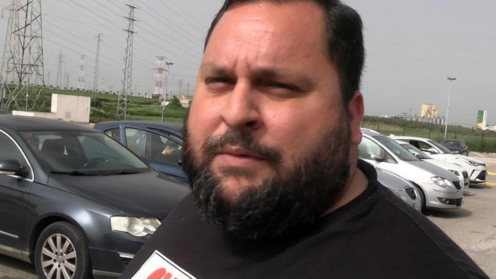 Chema Tejado, durante la última visita a su hermano en prisión.