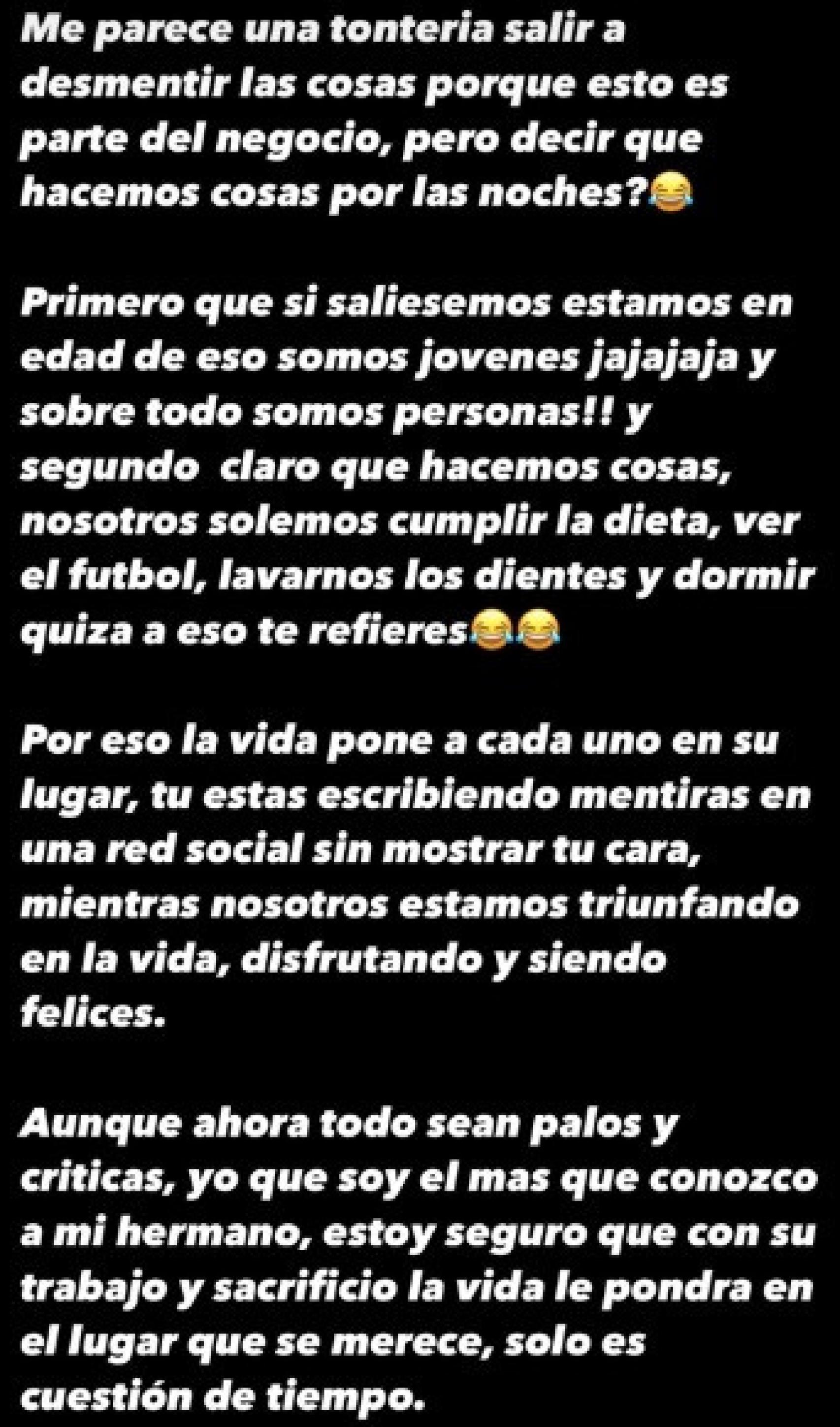 Publicación del hermano de Pedri.