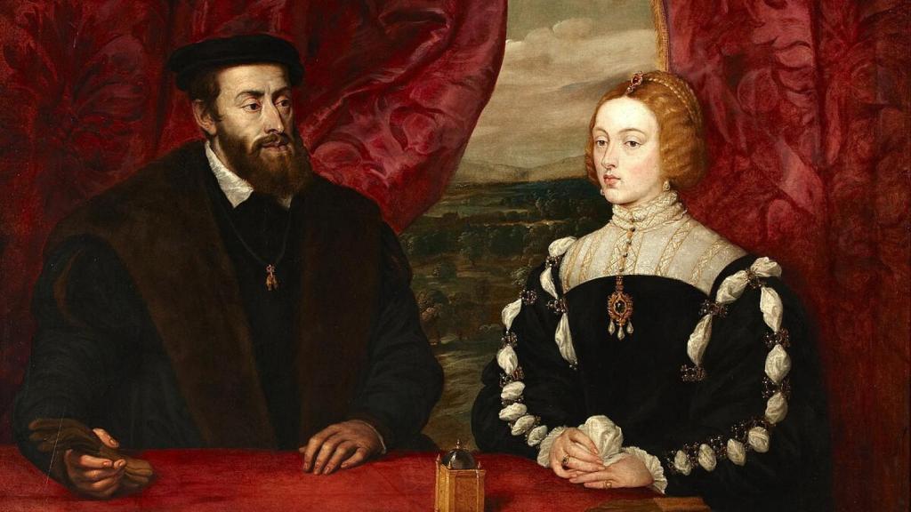 Carlos V e Isabel de Portugal en un lienzo de Rubens. C. 1628.