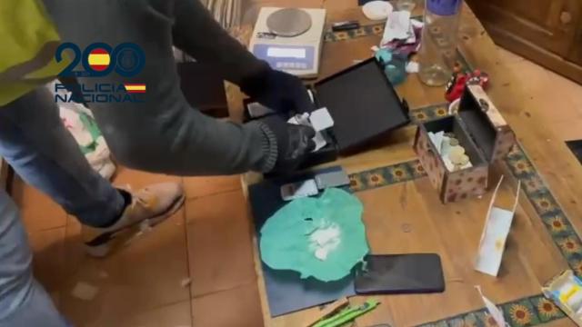 Imágenes de la droga intervenida por la Policía Nacional.