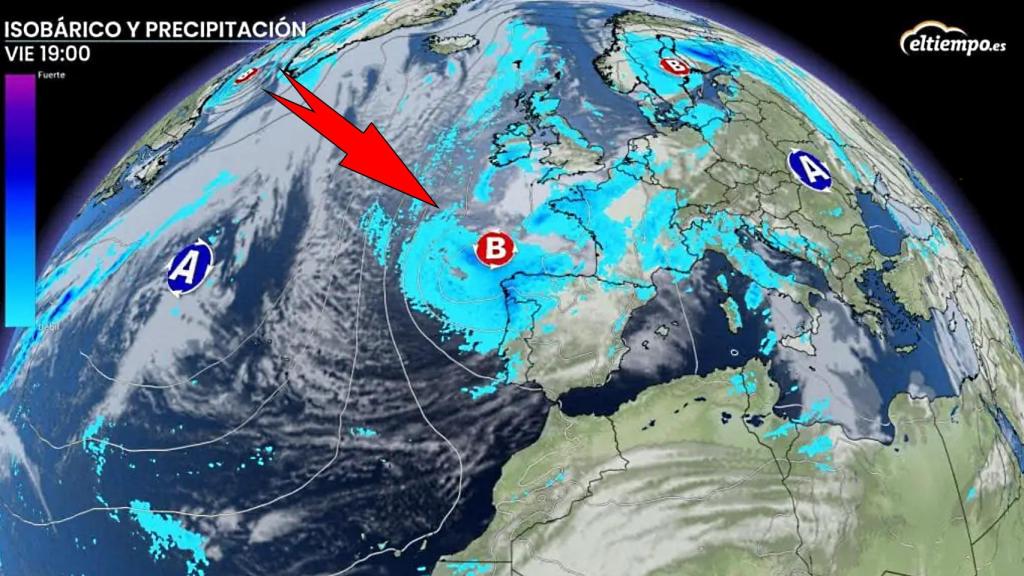 La borrasca que afectará a España en la última semana de abril. ElTiempo.es.