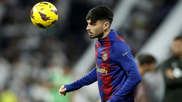 Pedri, en un instante de El Clásico.