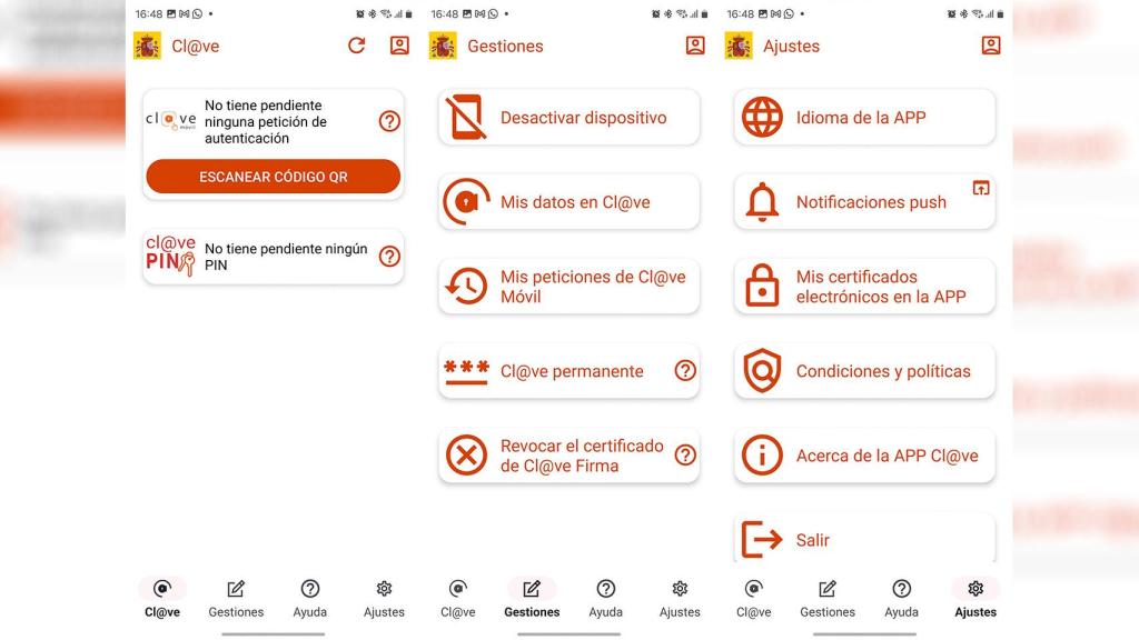 Las gestiones con la app Cl@ve