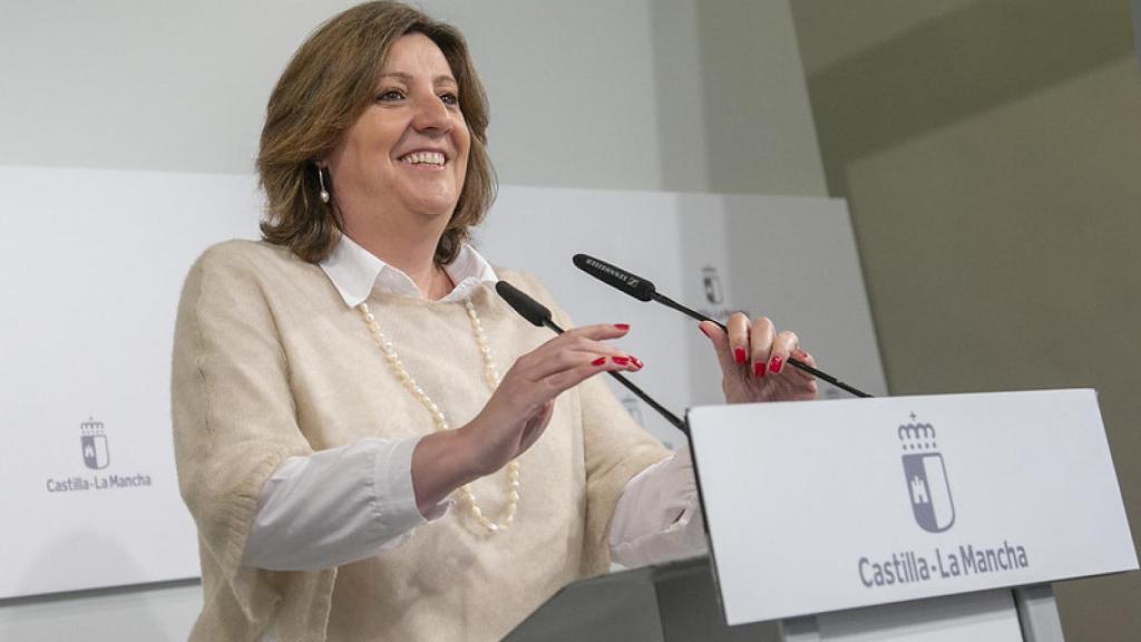 Patricia Franco en rueda de prensa.