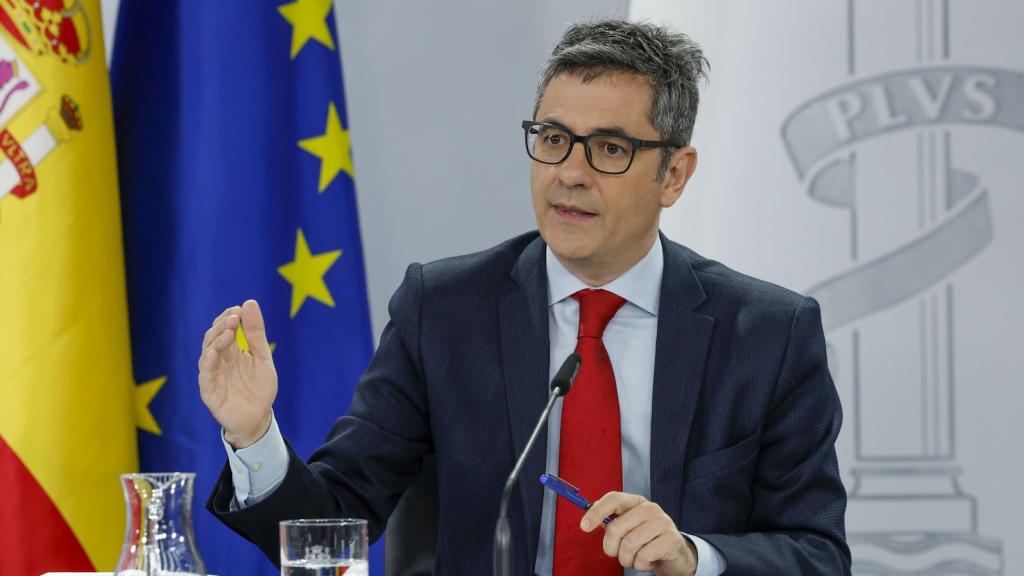 Félix Bolaños, ministro de Presidencia, este martes en Moncloa, tras la reunión del Consejo de Ministros.