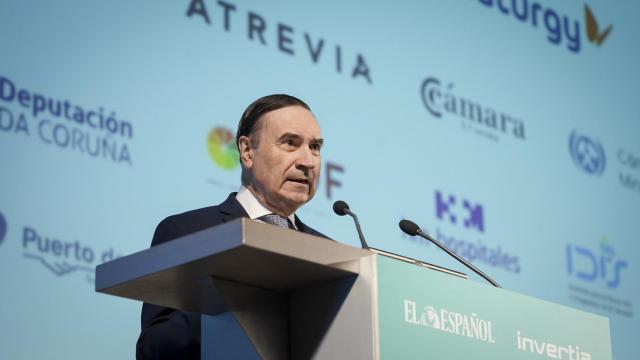 Pedro J. Ramírez, presidente ejecutivo y director de EL ESPAÑOL, durante su intervención en la inauguración del III Foro Económico Español en Galicia 'La Galicia que viene'.