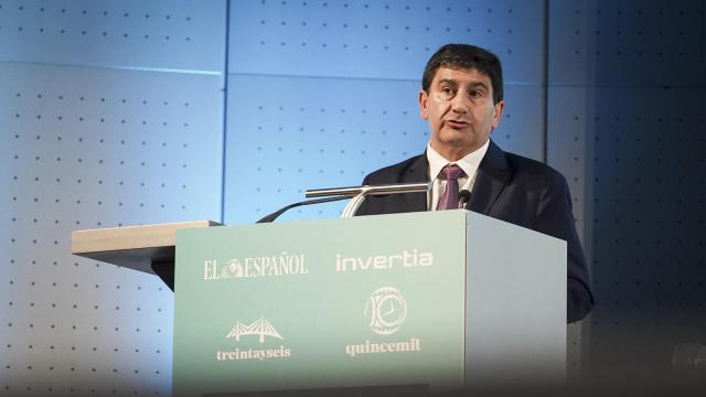 Pedro Blanco Lobeiras, delegado del Gobierno en Galicia, durante su intervención en la primera jornada del III Foro Económico Español en Galicia 'La Galicia que viene'.