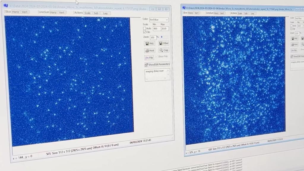 Imagen de los átomos vistos uno a uno en el microscopio cuántico