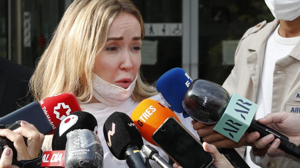 Angela Dobrowolksi en los juzgados de Barcelona en 2021.