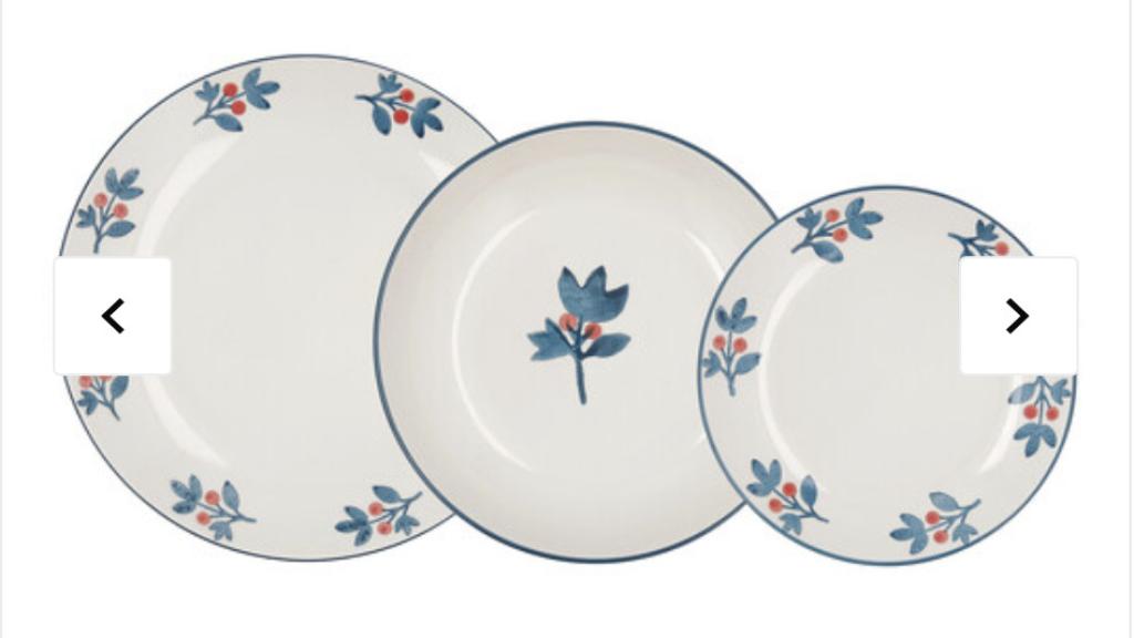 Vajilla porcelana.