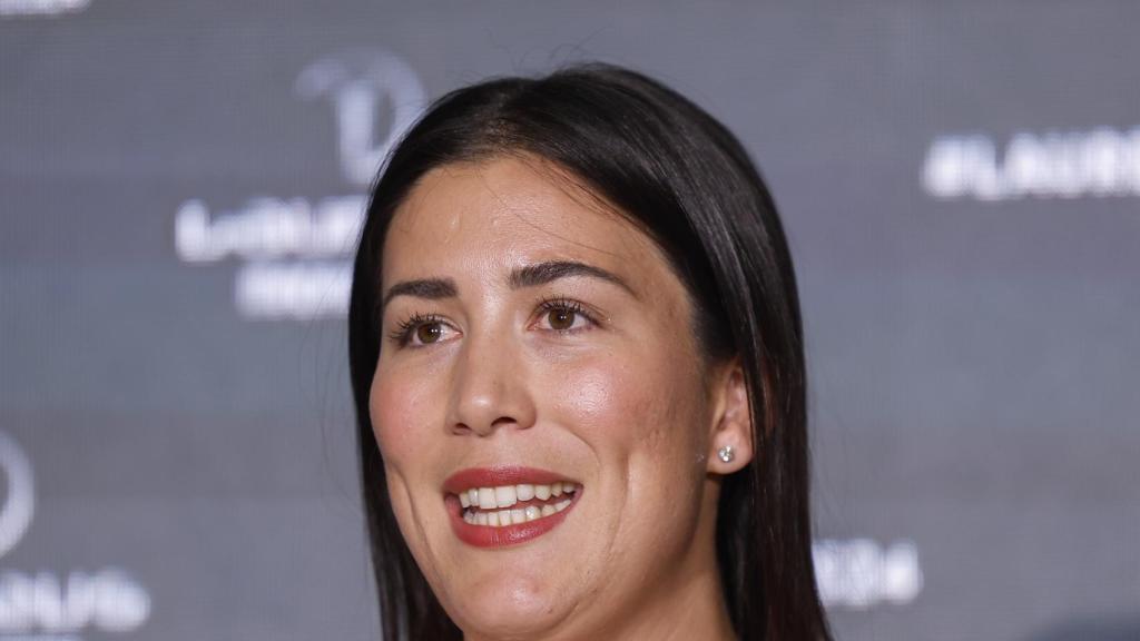 Garbiñe Muguruza, en rueda de prensa.