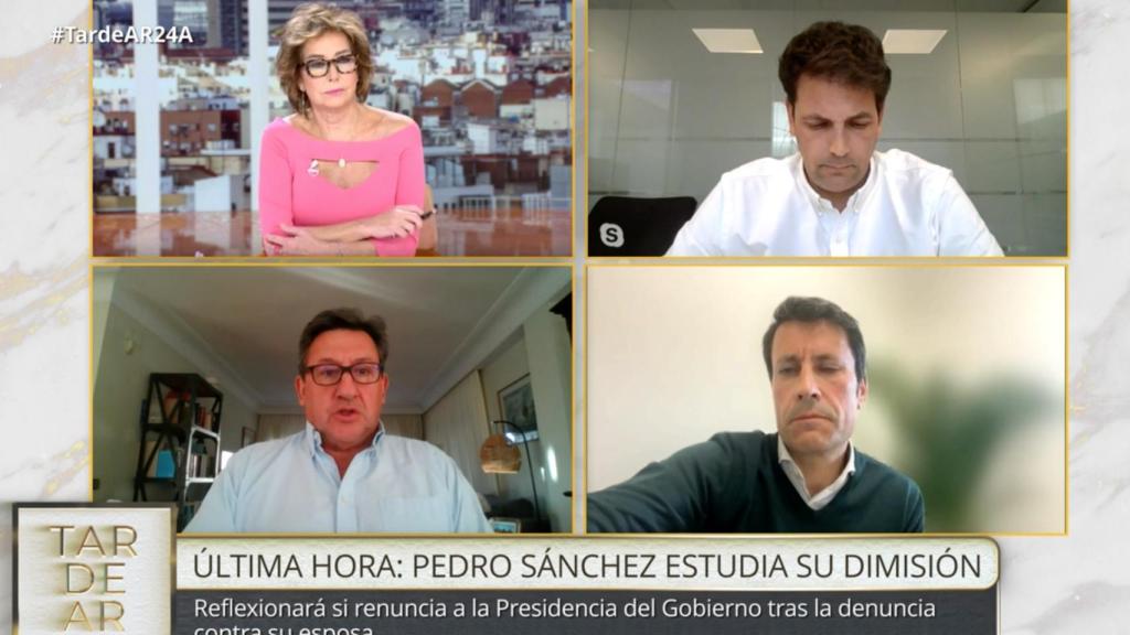 Ana Rosa monta de urgencia una mesa política tras la publicación de la carta de Pedro Sánchez.