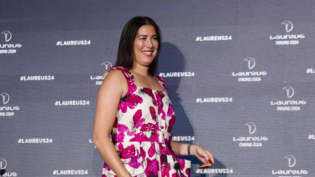 Garbiñe Muguruza, en la rueda de prensa de su retirada.