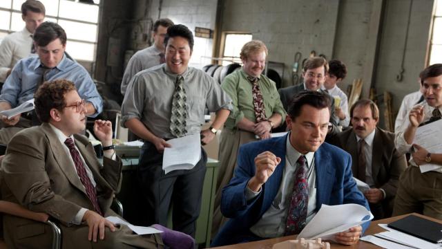 Un fotograma de 'El lobo de Wall Street', película dirigida por Martin Scorsese y protagonizada por Leonardo Di Caprio
