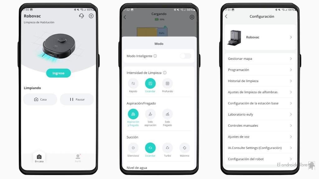 App de la eufy X10 Pro Omni