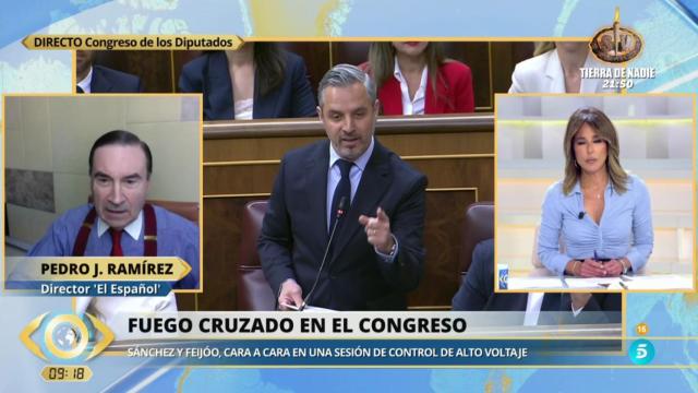 Pedro J. Ramírez este miércoles en el programa 'La mirada crítica' de Telecinco.