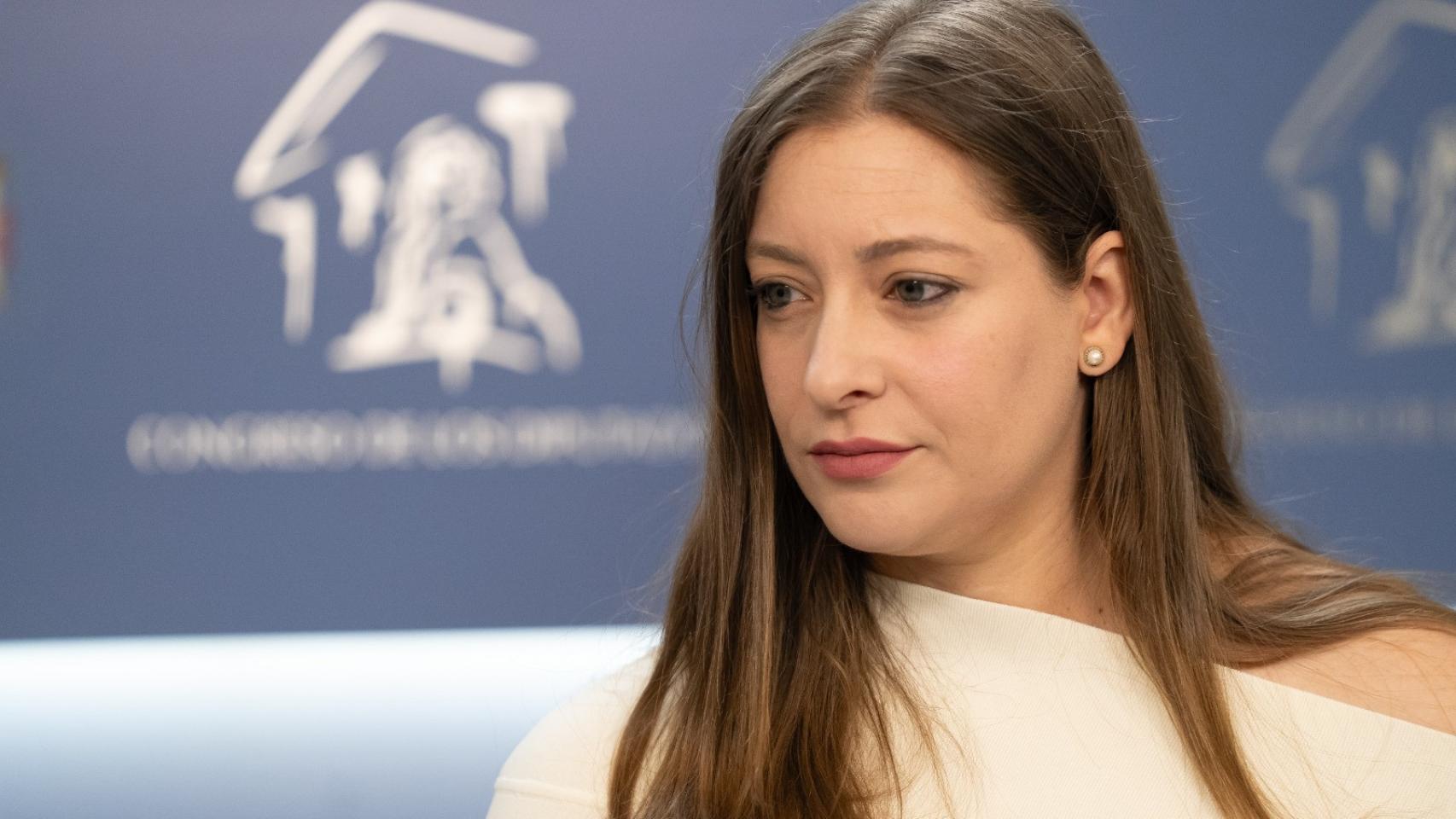 La vicesecretaria del PP, Ester Muñoz, este miércoles en el Congreso de los Diputados.