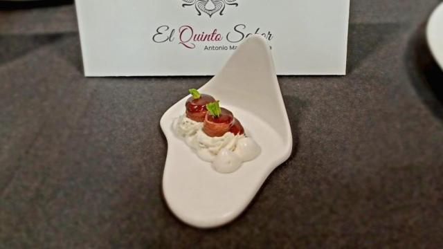 'De Madrid al cielo', la tapa del restaurante Quinto Sabor que ha ganado el premio a la mejor en el III Campeonato oficial de Tapas y Pinchos de la Comunidad de Madrid.
